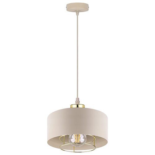 Lampa wisząca pojedyncza E27 Velto Loft 20cm beżowa