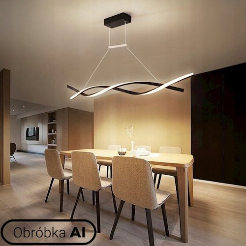 Lampa wisząca LED czarna Kaira 33W 100cm 4000K