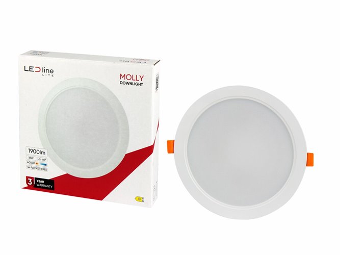 Panel LED Downlight MOLLY 18W 1900lm 4000K okrągły