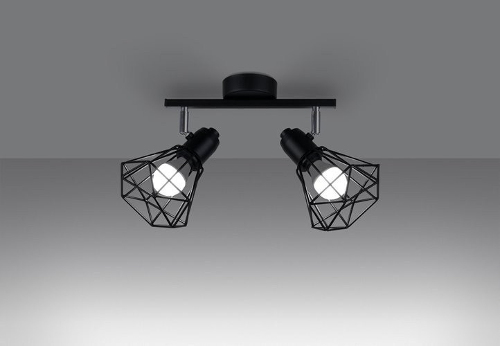 Lampa sufitowa listwa ARTEMIS 2xE14 czarna