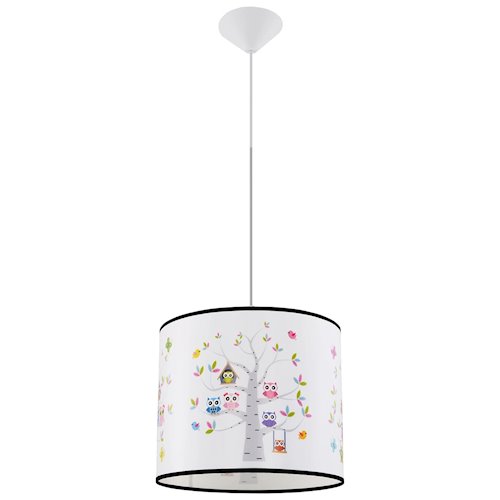 Lampa wisząca dziecięca Owls 30 1xE27 wielokolorowa