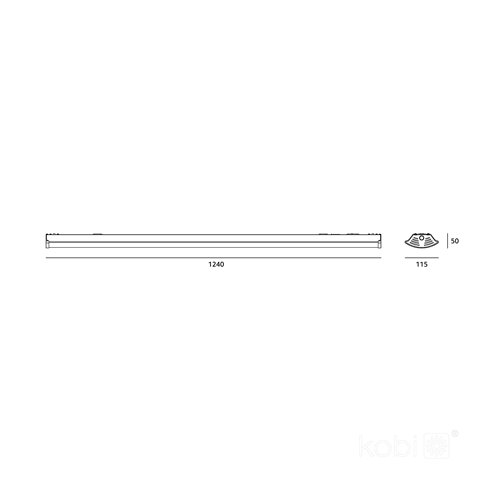 Oprawa świetlówkowa z kloszem do LED T8 2x120cm