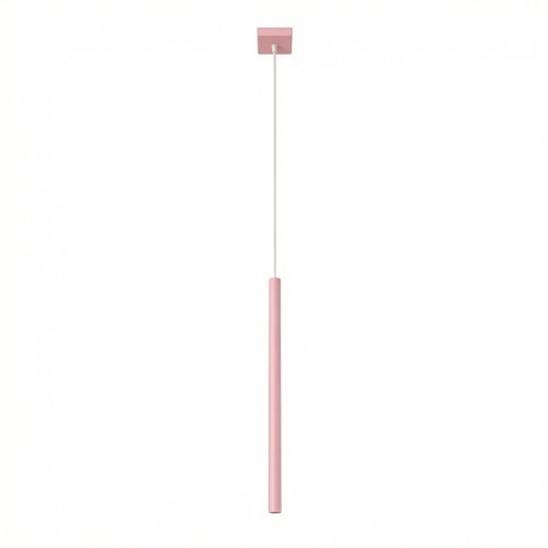 Lampa wisząca pojedyncza tuba Pastelo 1xG9 różowa