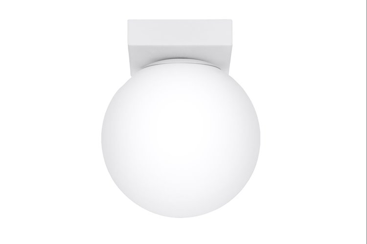 Lampa sufitowa mleczna kula YOLI 1xG9 biała