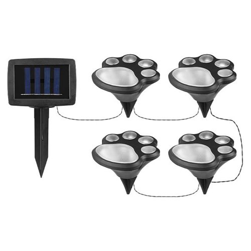 Lampy solarne wbijane - psie łapki 470cm