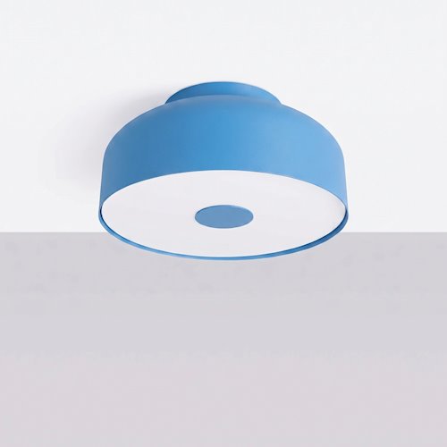 Lampa sufitowa okrągła Omiq 4xE27 błękitna