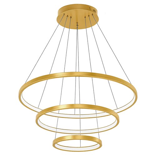 Lampa wiszące okręgi LED Rings 20-40-60 cm 77W złota