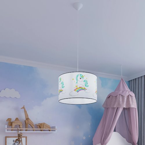 Lampa wisząca dziecięca Unicorn 40 1xE27 wielokolorowa