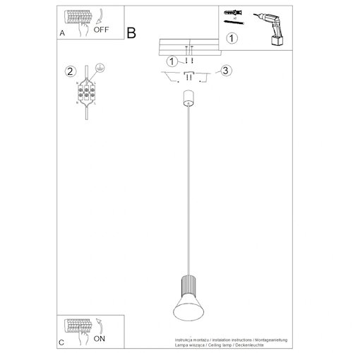 Lampa wisząca loftowa Estria 1xE14 beżowa/zielona oliwka