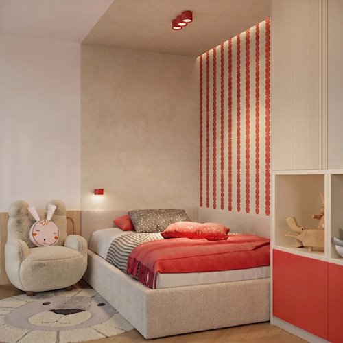 Lampa sufitowa potrójna tuba Modo 3xGx53 czerwony