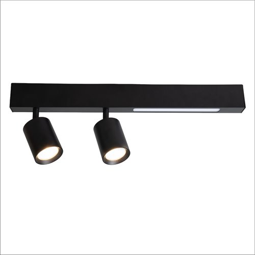 Kinkiet liniowy LED 5W + dwa reflektory GU10 - czarny