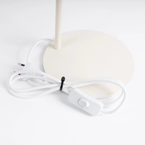 Lampa biurkowa ze stożkowym kloszem Nox 1xE14 beżowa