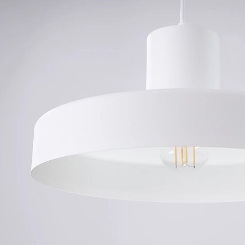Lampa wisząca klasyczna Bilo 1xE27 biała