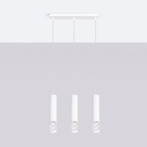 Lampa wisząca potrójna Liro 3xGU10 listwa biała