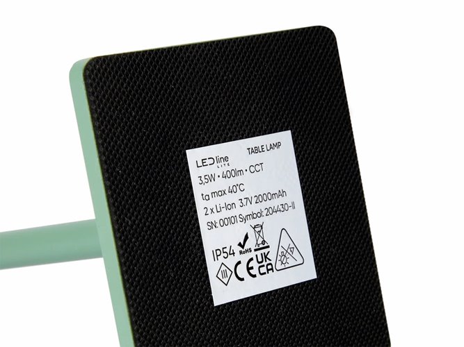 Lampa stołowa LED 4w1 3,5W 400lm CCT zielona 2x2000mAh