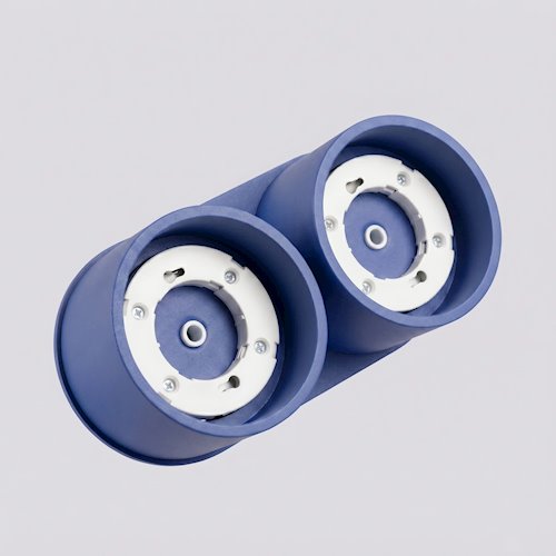 Lampa sufitowa podwójna tuba Modo 2xGx53 ultramarynowa