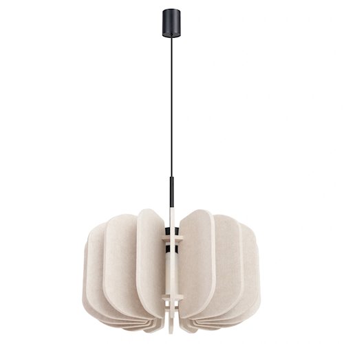 Lampa wisząca filcowa Mula 45 cm 1xE27 beżowa