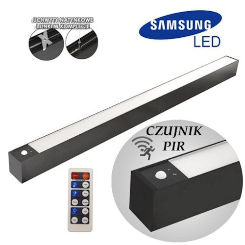 Lampa liniowa LED CABAIL 120cm 40W 3000K z czujnikiem