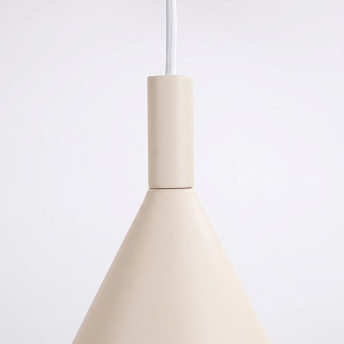Lampa wisząca stożkowy klosz Nox 25cm 1xE27 beżowa