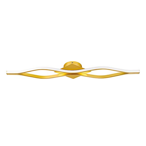 Nowoczesny kinkiet ścienny Złote Fale 22W 78cm 4000K