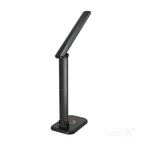 Lampka biurkowa LED Noblite 7W CCT ze światłem RGB czarna