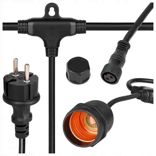Girlanda zewnętrzna 10m wiszące żarówki 20xLED E27 2700K 1W