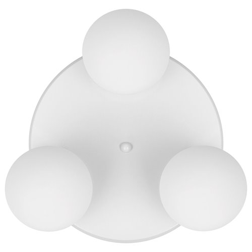 Lampa sufitowa okrągła mleczne kule Bali 3xE27 biała
