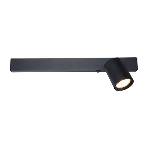 Kinkiet liniowy LED UP 5W z reflektorem GU10 Front prawy czarny