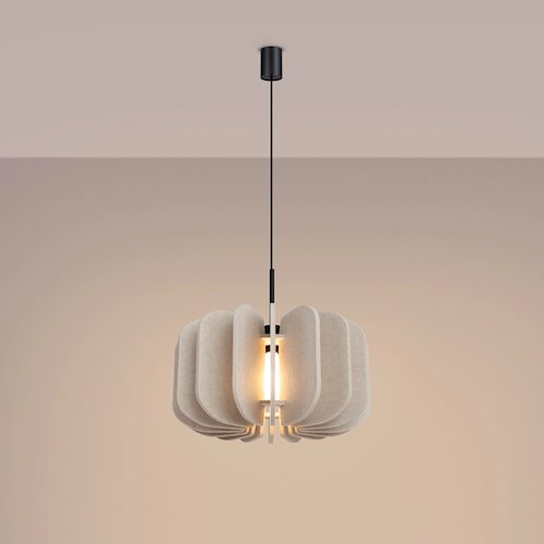 Lampa wisząca filcowa Mula 45 cm 1xE27 beżowa