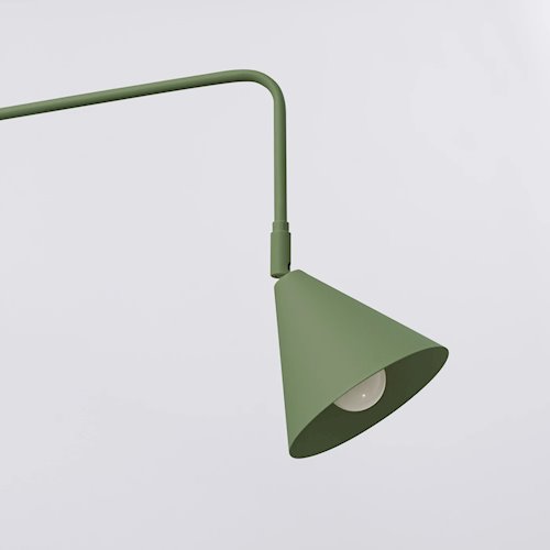 Kinkiet z włącznikiem na kablu Nox 1xE14 zielony oliwkowy