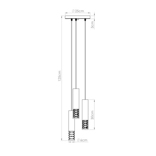 Lampa wisząca potrójna Lami 3P 3xGU10 okrągła biała