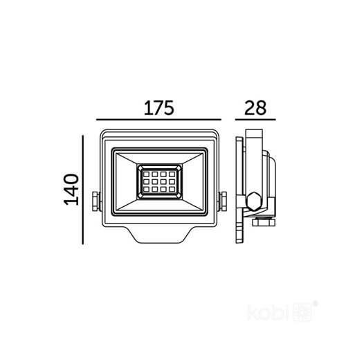 Halogen / naświetlacz LED 50W 3500lm SMD IP65 czarny - barwa biała zimna
