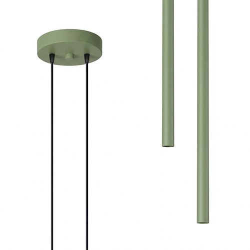 Lampa wisząca podwójna tuba Pastelo 2xG9 okrągła szałwiowa