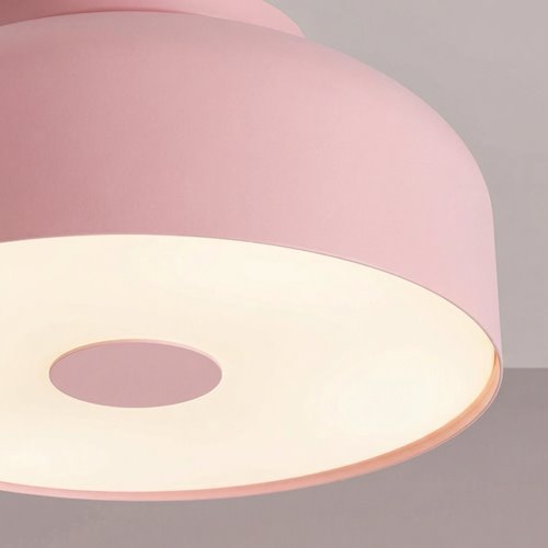 Lampa sufitowa okrągła Omiq 4xE27 różowa
