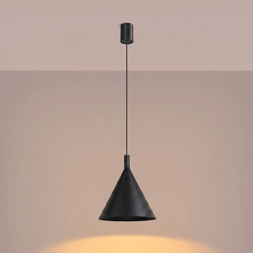 Lampa wisząca stożkowy klosz Nox 25cm 1xE27 czarna