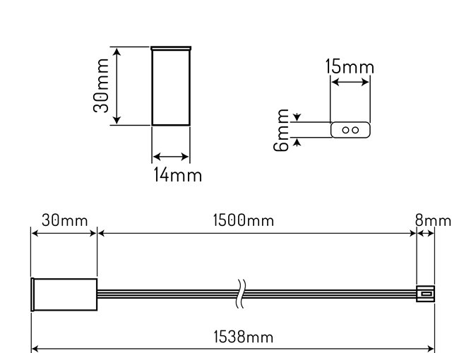 Włącznik drzwiowy/szafkowy IR Master LED line