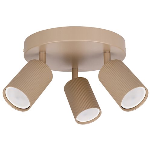 Lampa sufitowa okrągła z refletorami 3xGU10 Lucilla beżowa