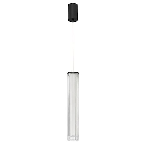 Lampa wisząca LED akrylowa tuba 10W 3CCT 30cm czarna