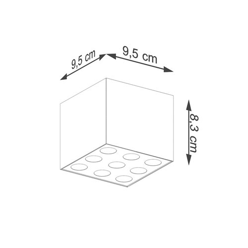 Spot kwadratowy LED OZZY 16W 4000K czarny