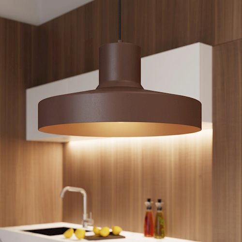 Lampa wisząca klasyczna Bilo 1xE27 brązowa