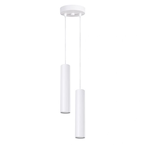 Lampa wisząca podwójna Lagos 2xGU10 okrągła biała
