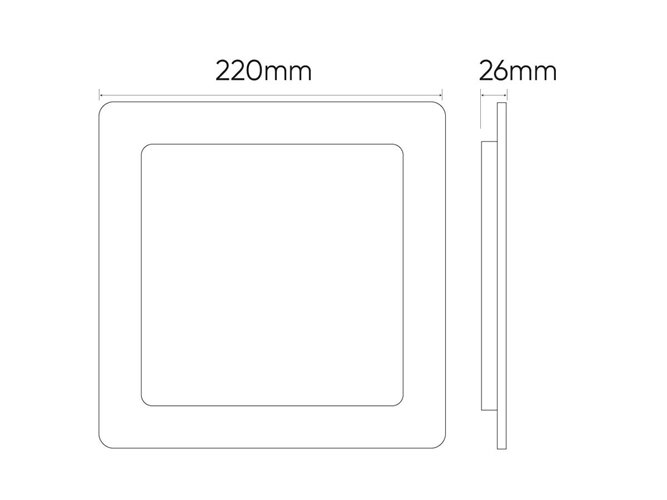 Panel LED Downlight MOLLY 24W 2350lm 3000K kwadrat