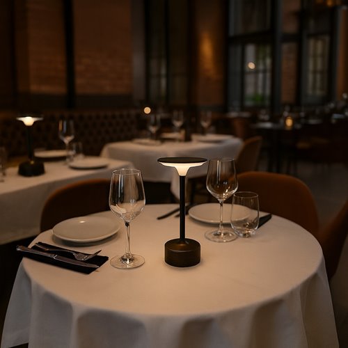 Lampka nocna LED z akumulatorem Tavolo 2,5W czarna