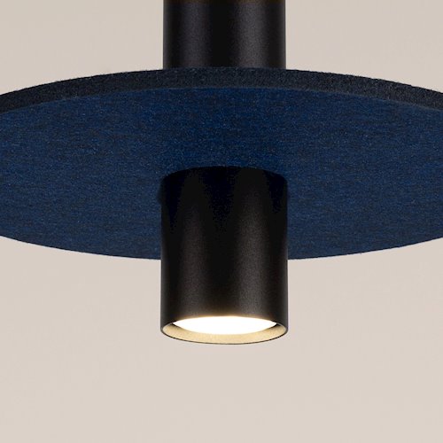 Lampa wisząca filcowa Pelta 1xGU10 czarno-granatowa