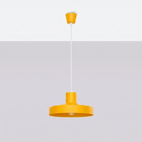 Lampa wisząca klasyczna Bilo 1xE27 żółta