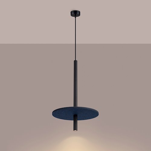 Lampa wisząca filcowa Feltro 1xG9 czarno-granatowa