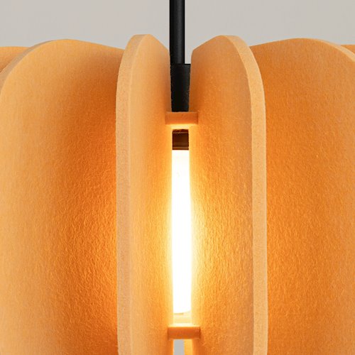 Lampa wisząca filcowa Mula 45 CM 1xE27 żółta