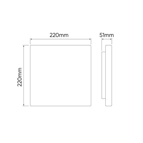 Plafon LED IP54 kwadrat Action 18W 2000lm 4000K