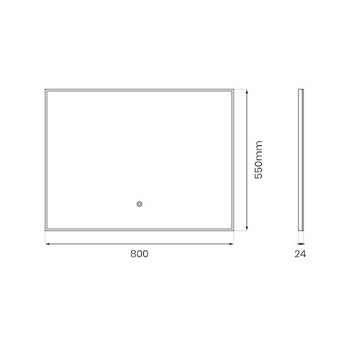 Lustro z oświetleniem LED 60x80cm Wonder 20W 3CCT