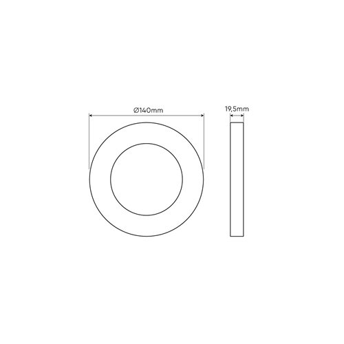 okrągły panel LED 12W easyfix barwa ciepła